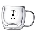 thumbnail image 4 of Taza de café de doble pared con diseño de animal, novedosa y bonita, para hombres, mujeres y oficina. Mango de oso blanco, 4 of 9