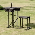 thumbnail image 3 of Gymax Banc de Tir Pliant avec Table Réglable Repose-Pistolet Hauteur Réglable, 3 of 10