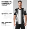 thumbnail image 2 of Exxact Sports Official Black and White Striped Referee Shirt/Jersey with V Neck Multi Sports&nbsp;(AL, V-Neck), 2 of 6
