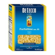 De Cecco Semolina Pasta, Farfalline No.95, 1 Pound (Pack of 5)
