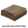 thumbnail image 3 of Btomtd 40"x60" Solid Color Fleece Blanket Super Soft Bed Blanket for Sofa Bedding Cozy Bed Blanket Thick Throw Blanket, Coffee, 3 of 5
