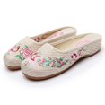 thumbnail image 5 of XIHAHA-Zapatillas bordadas de estilo chino para mujer, zapatos de tela de tacón bajo, sandalias, 5 of 5