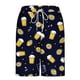 thumbnail image 4 of Ceisia Men's Beer & Lemon Print Loose Fit Quick Dry Beach Shorts with Inner Lining Multicolor XXL Gifts, 4 of 6