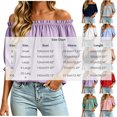 thumbnail image 4 of Ihhxva Women's Loose Fit Summer off Shoulder Blouse Puff Sleeve Top Casual Flowy Cotton Peasant Style Beach Vacation S-2XL, 4 of 8