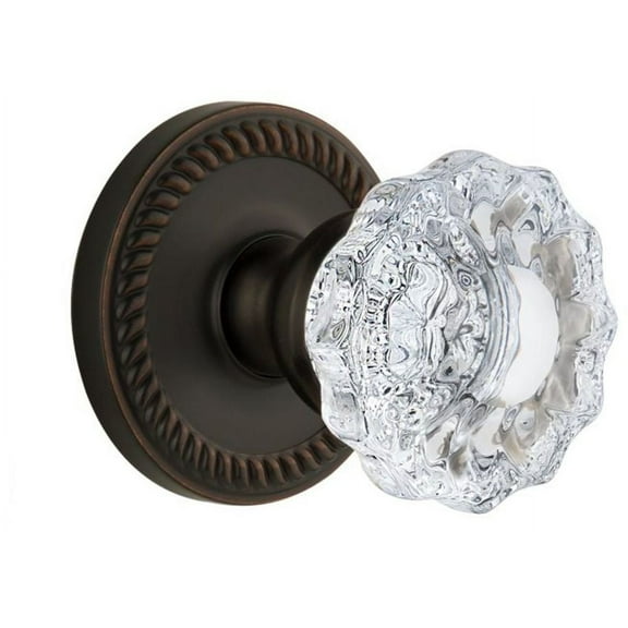 Grandeur 822631 Antique Vintage Crystal Dummy Door Knob Set - Bronze