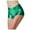 111_Green, variant on frariair Athletic Shorts for Women Faux Panty Glossy Metallic Rave Dance Leather Short Trousers High Waist Hot Pants Pink