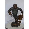 thumbnail image 4 of Nifao Monkey with Violin bronze statue – Home Decor Sculpture, 20"L x 17"W x 26"H, 4 of 11