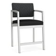 thumbnail image 1 of Lenox Steel Reception Waiting Hip Chair / Silver Steel / Dark Gray / Black, 1 of 5
