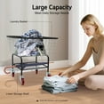 thumbnail image 5 of Steel Wire Laundry Cart Laundry Basket with 4 Wheels Commercial Laundry Basket Cart for Homes, Hotels, 5 of 19