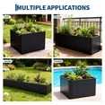 thumbnail image 3 of Edtara Heavy Duty Steel Planter Box, Large Rectangular Shape with Snap-On Assembly, Durable Outdoor Planting Solution for Garden or Patio, 3 of 8