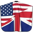 thumbnail image 3 of American And British Flags Salon Barber Cape - Professional Hairdressing Waterproof Hair Cutting Cape With Adjustable Snap Closure-Haircut Apron For Hair Stylist And Home Use-55''X66'', 3 of 9