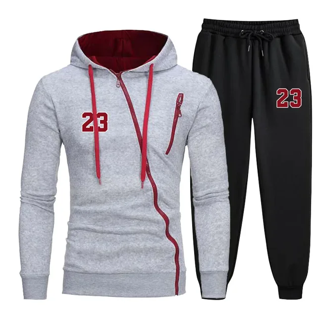 Chándal para hombre, novedad en ropa deportiva, estampado, chaqueta con cremallera, abrigo, sudaderas con capucha informales, pantalones deportivos para correr, ropa cálida para exteriores para hombre