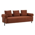 thumbnail image 3 of Christopher Knight Home 78" Modern 3-Seater Upholstered Sofa, Oversized Comfy Couch with 3 Plush Pillows, Orange, 3 of 10