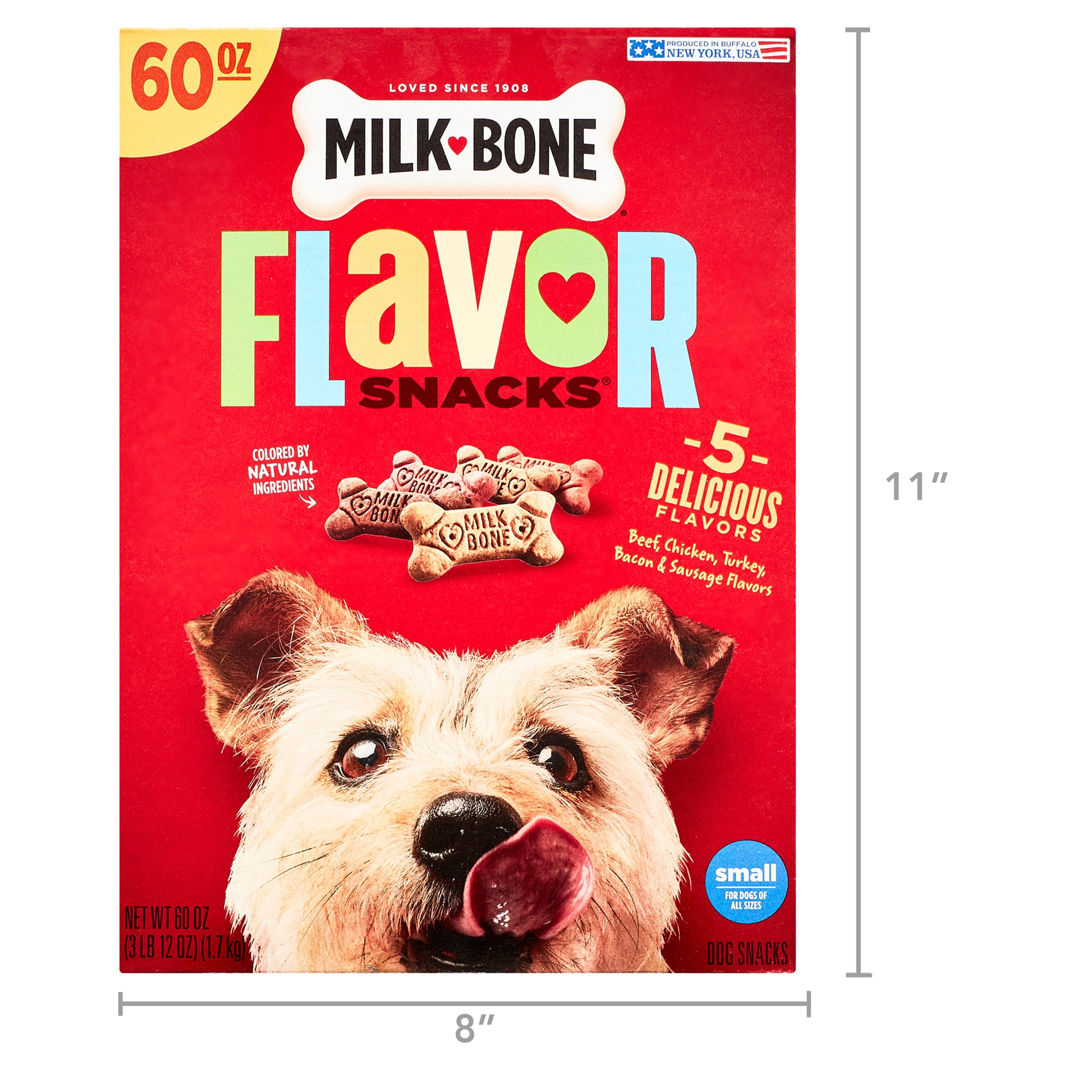 Milk Bone Flavor Snacks Small Dog Biscuits 5 Flavored Crunchy Treats 7 lb Vitamin Fortified Freshens Breath Walmart