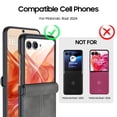 thumbnail image 6 of Oupeigar for Motorola Razr 50/Razr 60 Phone Case,Built-in Screen Protector,Hinge Protection,Ultra Thin PU Leather Matte PC Shockproof Case-Gray, 6 of 9