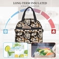 thumbnail image 4 of Disketp Retro Hydrangeas Lonchera Térmica para Mujer y Hombre, Bolsa de Almuerzo Reutilizable e Impermeable para Trabajo, Viajes y Picnic, 4 of 7