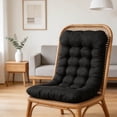 thumbnail image 6 of Hvmvliv Integrated Rocking Chair Cushion with Seat and Backrest,17.7X33.5in Seating Cushions with Ergonomic Support,Comfortable for Long Sitting for Garden,Home,Office and Gaming Black-M, 6 of 9