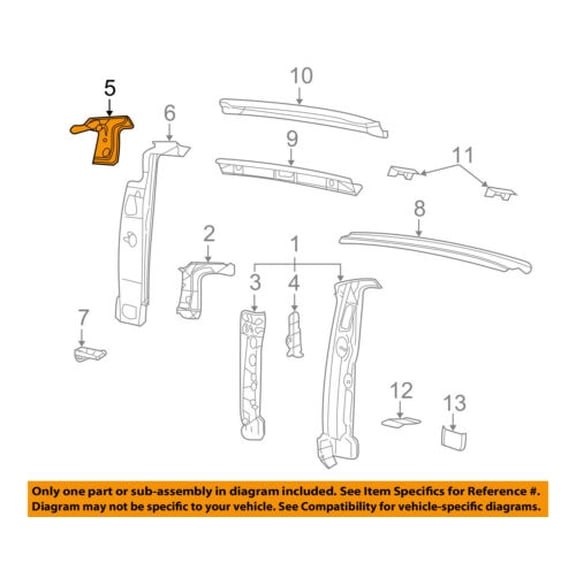 GM OEM Rear Body-Inner Pillar Right 15969884