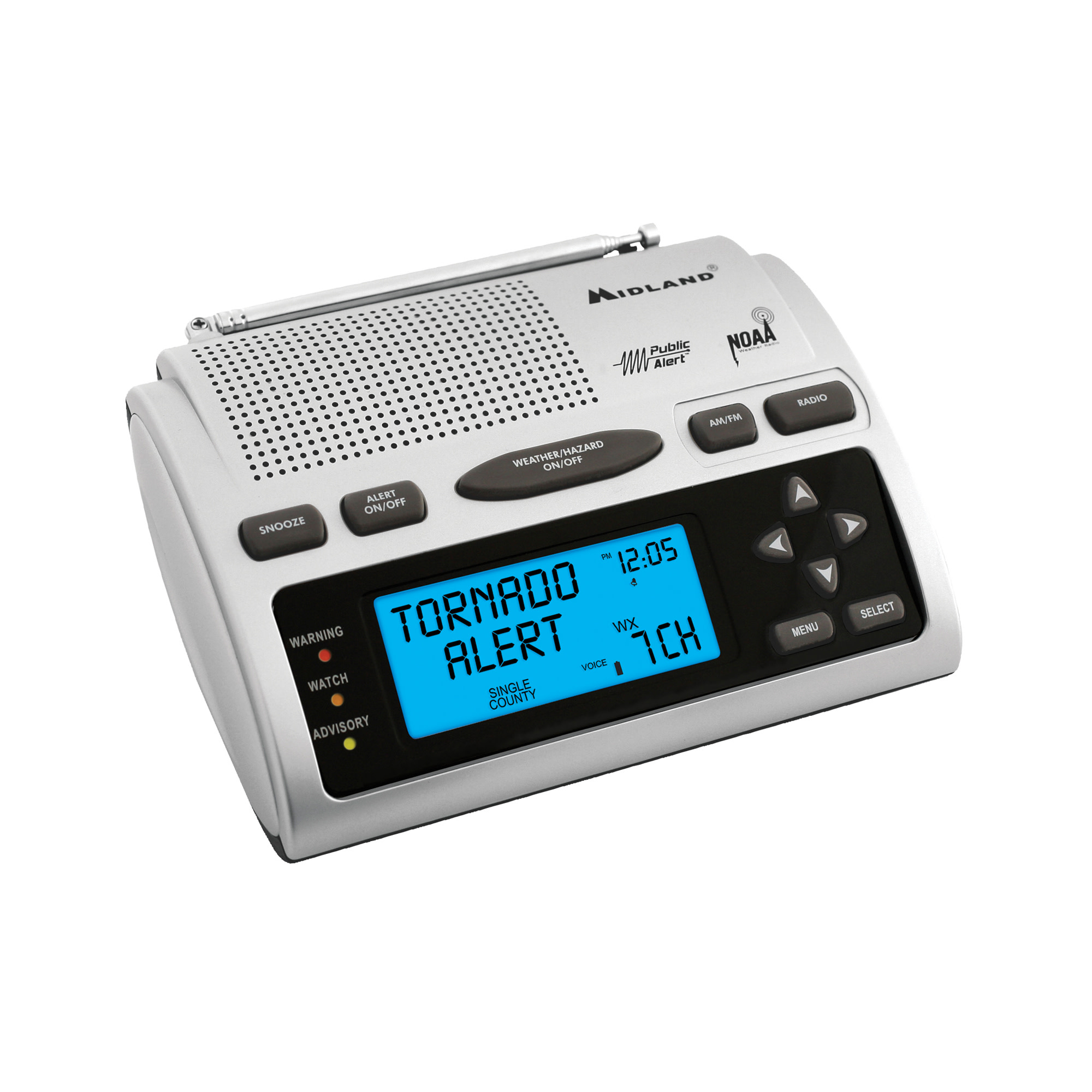 Midland Portable Weather Radio, Gray, WR300 - image 2 of 2