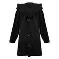 thumbnail image 6 of BODOAO Women's Button Down Hoodie Cardigan Sweaters Single Breasted Jacket Coat Long Coats Long Sleeve Fall Fashion Open Front Knit 2025 Winter Outerwear Coats Black 3Xl, 6 of 7