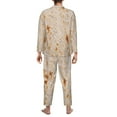 thumbnail image 5 of Bingfone Men'S Pajama Set 2 Piece Loungewear Pjs, Long Sleeve With Pajama Pants-Tortilla, 5 of 9