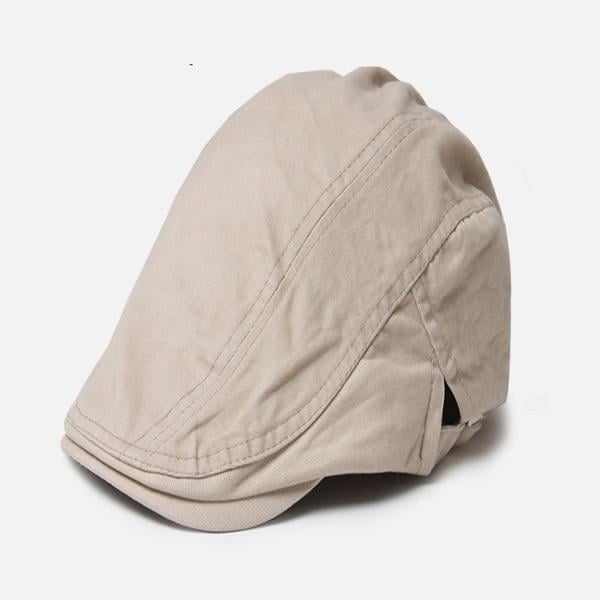 Gorra Plana perfecl para Hombre con Hebilla Clásica Beige 55-60 cm