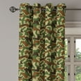 thumbnail image 2 of Ambesonne Camouflage Grommet Curtain, Hunter in Forest, 50" x 72", Green Brown Khaki, 2 of 6