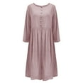 thumbnail image 2 of Vedolay Mini Dress Women Sleeveless Deep V Neck Loose Plain Long Maxi Casual Dress,Pink L, 2 of 5