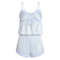 thumbnail image 5 of No Boundaries Satin Cami and Shorts Sleep Set, 2-Piece, Women's XS-XXL, 5 of 5