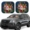 thumbnail image 6 of Kdxio Summer Birds And Flowers Print 2-Piece Sun Shade Front Windshield - Foldable Car Front Window Sunshades For Most Sedans Suv Truck, 6 of 6