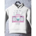 thumbnail image 3 of I Like My Music Loud Hoodie Toddler -Image by Shutterstock,  2 Toddler, 3 of 4