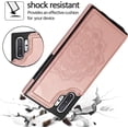 thumbnail image 5 of Design for Samsung Galaxy Note 10 Plus/10+ Wallet Case,PU Leather Phone Cases with Screen Protector Card Holder,Stand Shockproof Flip Protective Cover for Girls Women 6.8 inch Rose Gold, 5 of 11