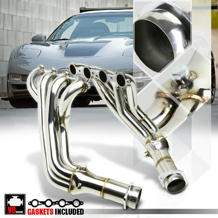 SS Long Tube Exhaust Header Manifold for 97-04 Chevy Corvette 5.7 V8 C5 LS1/LS6 98 99 00 01 02 (Best Exhaust For Ls1)