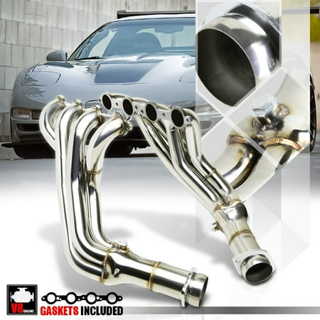 SS Long Tube Exhaust Header Manifold for 97-04 Chevy Corvette 5.7 V8 C5 LS1/LS6 98 99 00 01 02 (Best Exhaust For C5 Corvette)