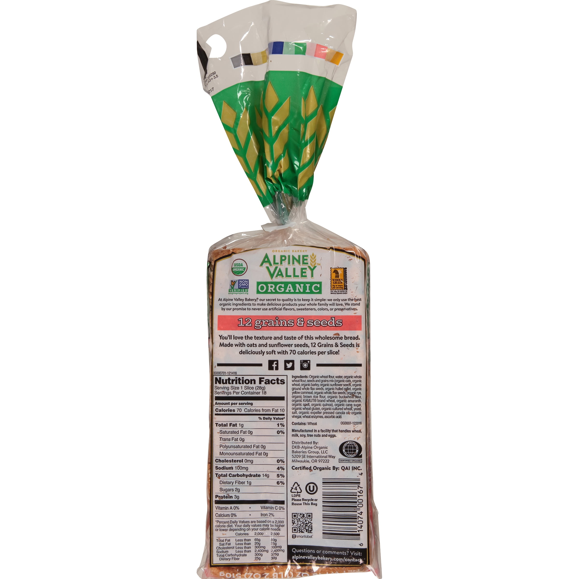 Alpine Valley Bread Nutrition Facts Runners High Nutrition