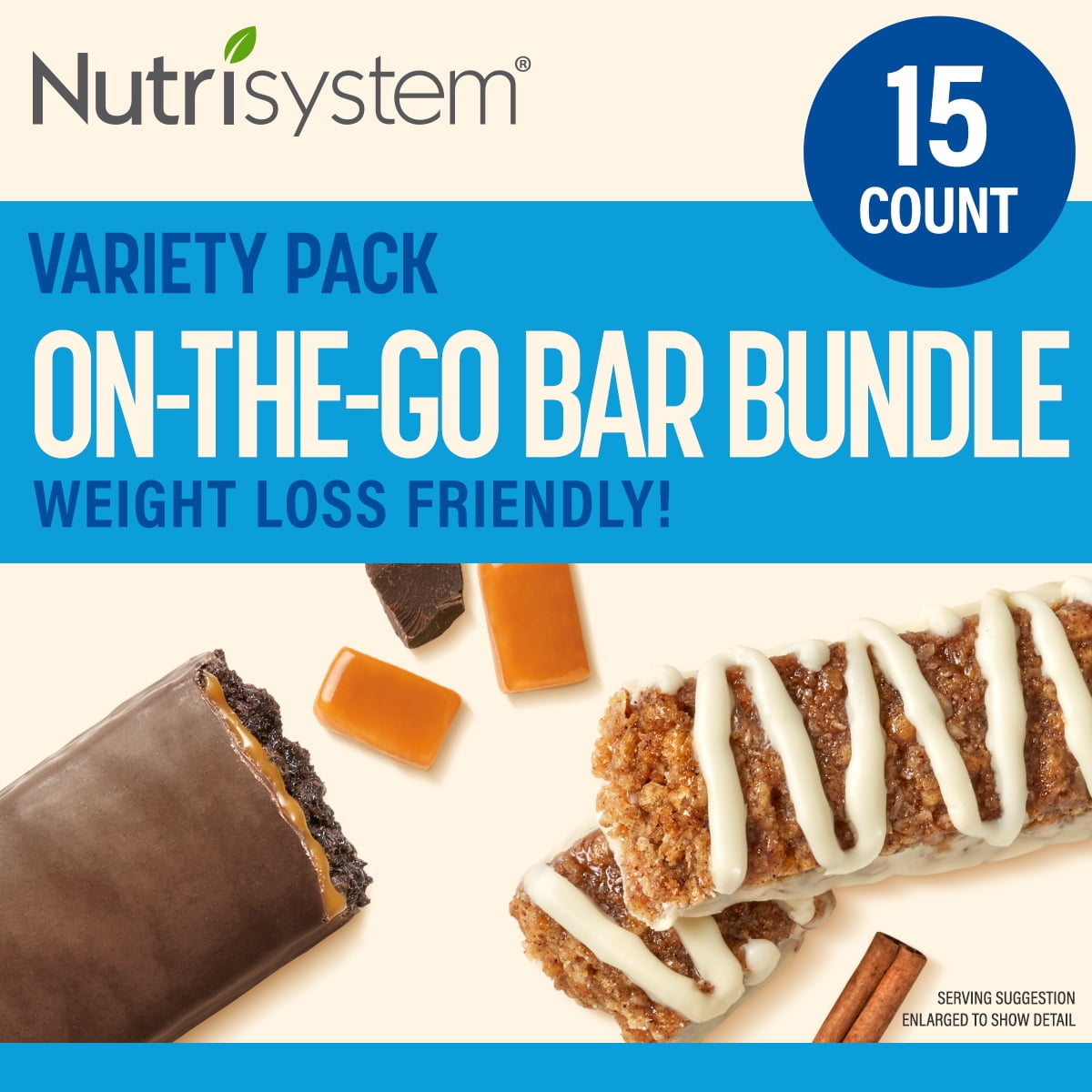 Nutrisystem OnTheGo Variety Bundle Bars, 15 Count