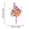 thumbnail image 3 of Bridal Corsage Bridal and Groom Corsage, Artificial Wedding Flower Boutonniere for Lapel Decoration Groom Boutonniere Baby's Breath Boutonnière Lavender & Orchid Boutonnière, 3 of 7
