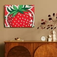 thumbnail image 4 of Chilfamy Pop Art Strawberry Wall Art Prints With Frame Canvas Prints Perfect for Living Room & Bedroom Decor, Ready to Hang, Ideal Gift 16x12x0.75in, 4 of 7