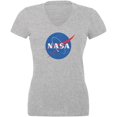 thumbnail image 1 of NASA Logo Juniors V-Neck T Shirt, 1 of 1