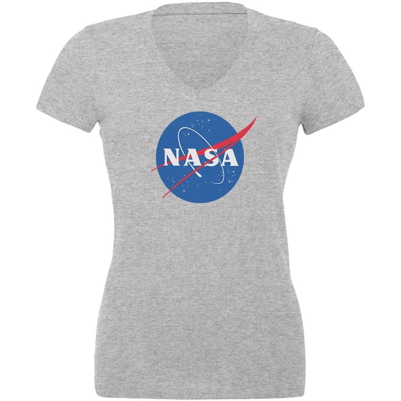 NASA Logo Juniors V-Neck T Shirt