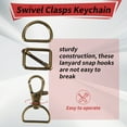 thumbnail image 2 of 56Pcs Keychain Hooks with D Rings Set Purse Hardware for Bag Making Lanyard Snap Hooks Swivel Clasps with Slide Buckle, 2 of 7