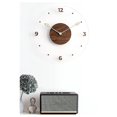 thumbnail image 2 of Reloj de pared de madera maciza creativo Simple nórdico, reloj de pared de salón para el hogar de cristal acrílico, reloj decorativo de 10 pulgadas, 2 of 5