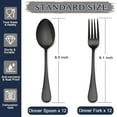 thumbnail image 3 of Vesteel Black Silverware Set, 24-Piece Forks and Spoons Set Stainless Steel Dinner Spoons and Forks Flatware Set, Heavy Duty & Dishwasher Safe, 3 of 7