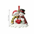 thumbnail image 3 of TanSiDing 1pcs Christmas Tree Snowman Ornament Acrylic Pendant, Festive Holiday Decor with Durable Material, Easy-Hang Design for Xmas Tree Wreath Garland Decoration, 3 of 5