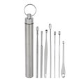 thumbnail image 1 of Juego de herramientas de limpieza de oÃ­dos de acero inoxidable de 7 piezas Juego de cuidado de oÃ­dos con caja de almacenamiento de titanio. Unique Bargains productos para eliminar cerumen, 1 of 8