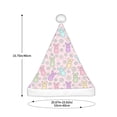 thumbnail image 3 of KLL Christmas Hats for Adults Plush Colorful Bunny Print Santa Hat Xmas Fluffy Santa Claus Hat for Women Men, 3 of 6