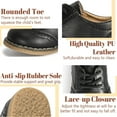 thumbnail image 5 of Toddler Boys Girls Dress Shoes Little Kid Oxford Shoes Wedding Church Dress Shoes PU Leather Lace Up School Uniform Loafer Flats, 5 of 6