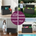 thumbnail image 2 of 80 Gallon Resin Deck Box, Lockable Patio Outdoor Storage Box for Furniture, Garden Tools and Tools Storage, Waterproof Outside Storage Box - Black, 2 of 7