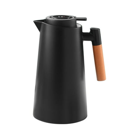 

Fufafayo Today Deals Household Intelligent Insulation Pot Double Glass Liner Handle Beech Wood Strong Heat Preservation Press A Button Out Of Water