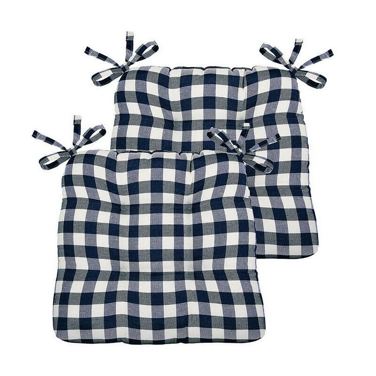 Gingham chair cushions clearance